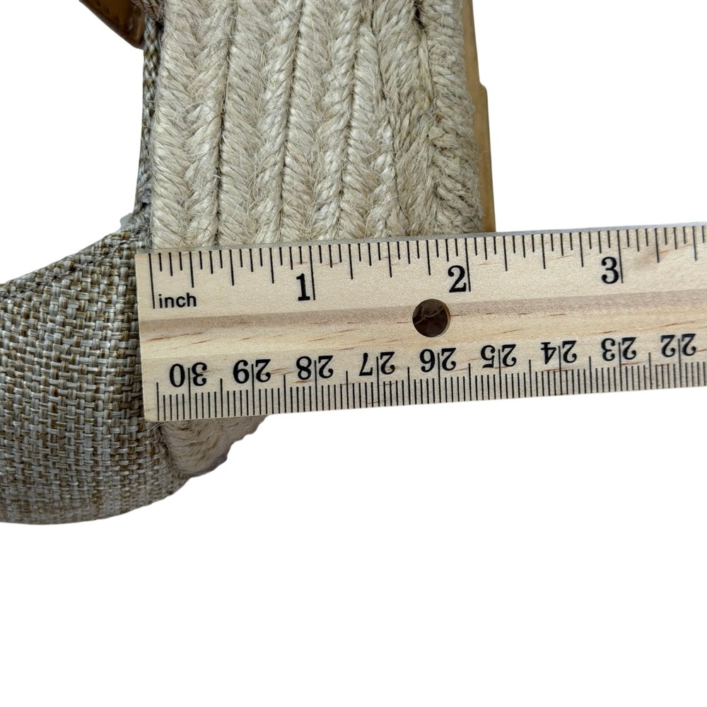 Talbots Lyndsay Natural Strappy Espadrille Wedge Sandals Womens Size 9 Tan Beige - Picture 11 of 11